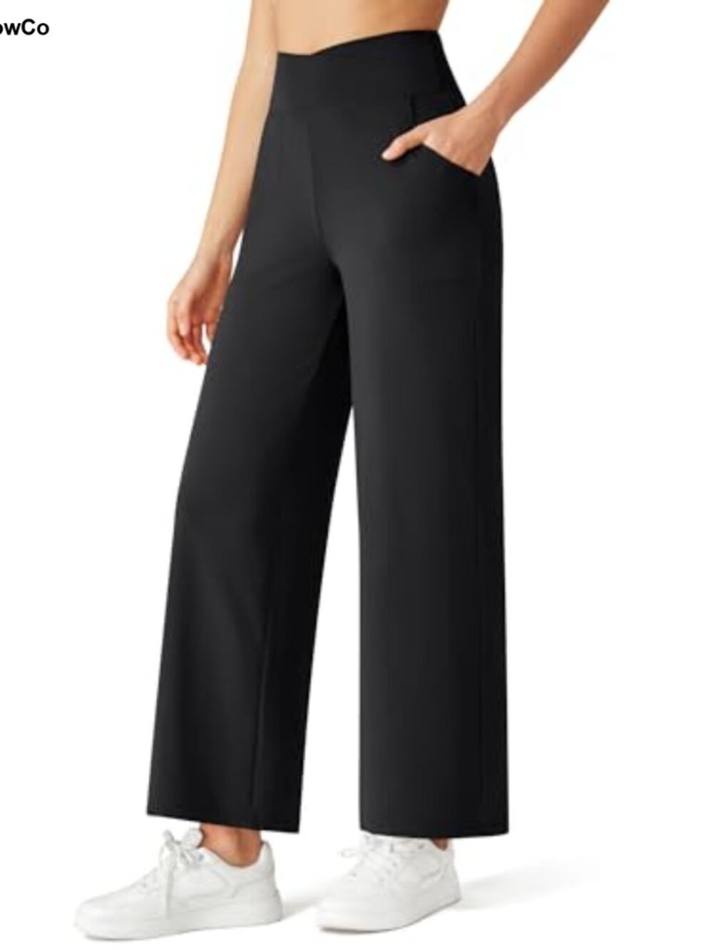 BareFeel 7/8 Length Wide Leg Yoga Pants with Pockets High Stretch Waist
